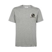 Geribbelde katoenen T-shirt Les Deux , Gray , Heren