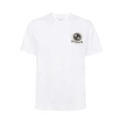 Katoenen Rib Crew T-shirt Les Deux , White , Heren