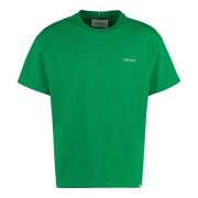 Diego Logo Katoenen T-Shirt Les Deux , Green , Heren