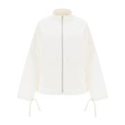 Oversized Canvas Blouson Jack Jil Sander , White , Dames