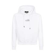 Icon Katoenen Hoodie Dsquared2 , White , Heren