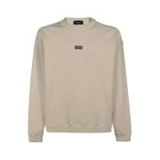 Katoenen sweatshirt met logo detail Dsquared2 , Beige , Heren