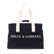 Shopper tas met logo Dolce & Gabbana , Blue , Unisex