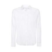 Katoenen shirt met afgeronde zoom Les Deux , White , Heren