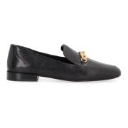 Goudkleurige Leren Loafers Tory Burch , Black , Dames