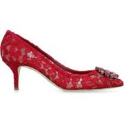 Kanten Bloempomp Dolce & Gabbana , Red , Dames