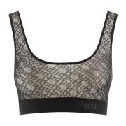 Klassieke Kant Bralette Palm Angels , Black , Dames