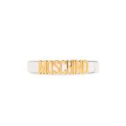 Leren Riem Moschino , White , Dames