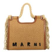 Bohemian Style Tote Bag Marni , Brown , Dames