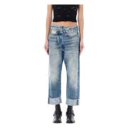 Casual Oversize Jeans R13 , Blue , Dames