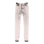 Stone Washed Straight Leg Jeans Oamc , Pink , Heren