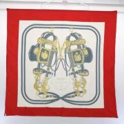 Pre-owned Silk scarves Hermès Vintage , Red , Dames