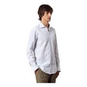 Genova Klassieke Kraag Shirt Massimo Alba , Blue , Heren