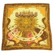 Pre-owned Silk scarves Hermès Vintage , Yellow , Dames