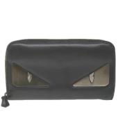 Pre-owned Leather wallets Fendi Vintage , Black , Dames