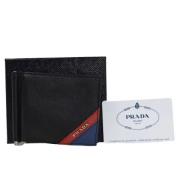 Pre-owned Leather wallets Prada Vintage , Black , Heren