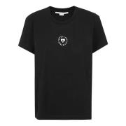 Iconisch Mini Heart T-Shirt Stella McCartney , Black , Dames