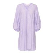 Lavendel Jurk met Pofmouwen InWear , Purple , Dames