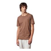 Lichtgewicht katoenen T-shirt met borstzak Massimo Alba , Brown , Here...