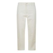 Witte katoenen broek met logo Carhartt Wip , Beige , Heren
