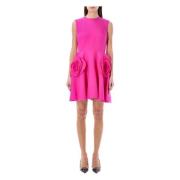Roze Crepe Couture Mini Jurk Valentino Garavani , Pink , Dames