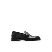 Leren loafers Giorgio Armani , Black , Heren