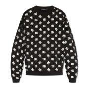 Sweatshirt met logopatroon Dolce & Gabbana , Black , Heren