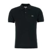 Zwart Piquet Polo Shirt Lacoste , Black , Heren