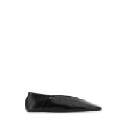 Zwarte leren ballerinas Jil Sander , Black , Dames