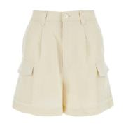 Stijlvolle Ivory Viscose Blend Shorts Woolrich , White , Dames