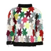 Multicolor Crochet Romeo Trui Cavia , Multicolor , Dames