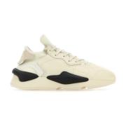 Sand Stof en Leren Sneakers Y-3 , White , Heren