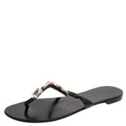 Pre-owned Leather sandals Giuseppe Zanotti Pre-owned , Black , Dames