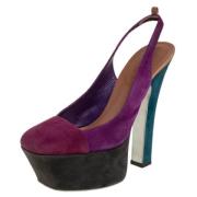 Pre-owned Suede sandals Yves Saint Laurent Vintage , Multicolor , Dame...