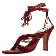 Pre-owned Nylon sandals Chanel Vintage , Red , Dames