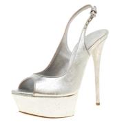 Pre-owned Leather sandals Casadei Pre-owned , Gray , Dames