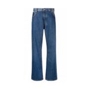 Blauwe Two-Tone Oversize Jeans Maison Margiela , Blue , Dames