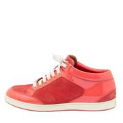 Pre-owned Leather sneakers Jimmy Choo Pre-owned , Pink , Dames