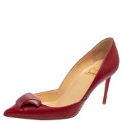 Pre-owned Leather heels Christian Louboutin Pre-owned , Red , Dames