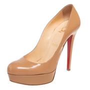 Pre-owned Leather heels Christian Louboutin Pre-owned , Beige , Dames