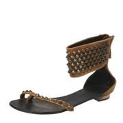 Pre-owned Suede sandals Giuseppe Zanotti Pre-owned , Brown , Dames