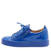 Pre-owned Leather sneakers Giuseppe Zanotti Pre-owned , Blue , Dames