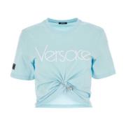 Pastelblauw 1978 Re-Edition T-Shirt Versace , Blue , Dames