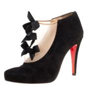 Pre-owned Suede boots Christian Louboutin Pre-owned , Black , Dames