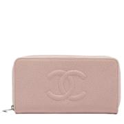 Pre-owned Leather wallets Chanel Vintage , Pink , Dames