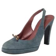 Pre-owned Suede sandals Sergio Rossi Pre-owned , Blue , Dames