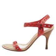 Pre-owned Leather sandals Bottega Veneta Vintage , Red , Dames