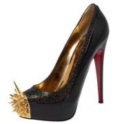 Pre-owned Leather heels Christian Louboutin Pre-owned , Black , Dames