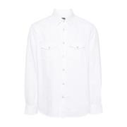 Denim Overhemd van Katoen Twill Tom Ford , White , Heren