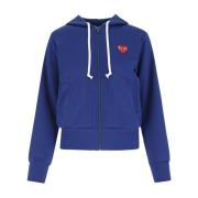 Stijlvolle Zip-Through Sweatshirt Comme des Garçons Play , Blue , Dame...